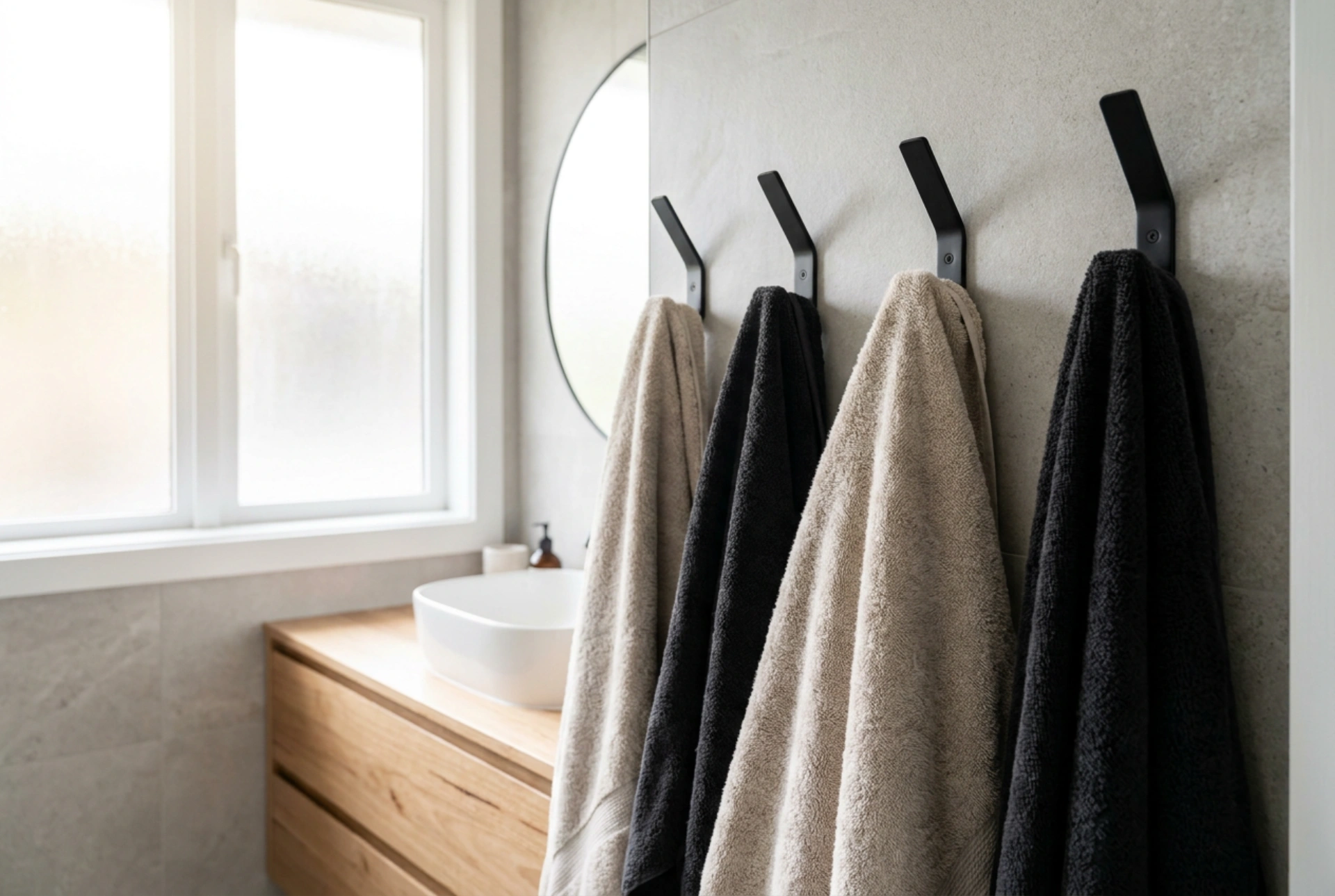 Handdoekhouders in de gezinsbadkamer: De perfecte indeling