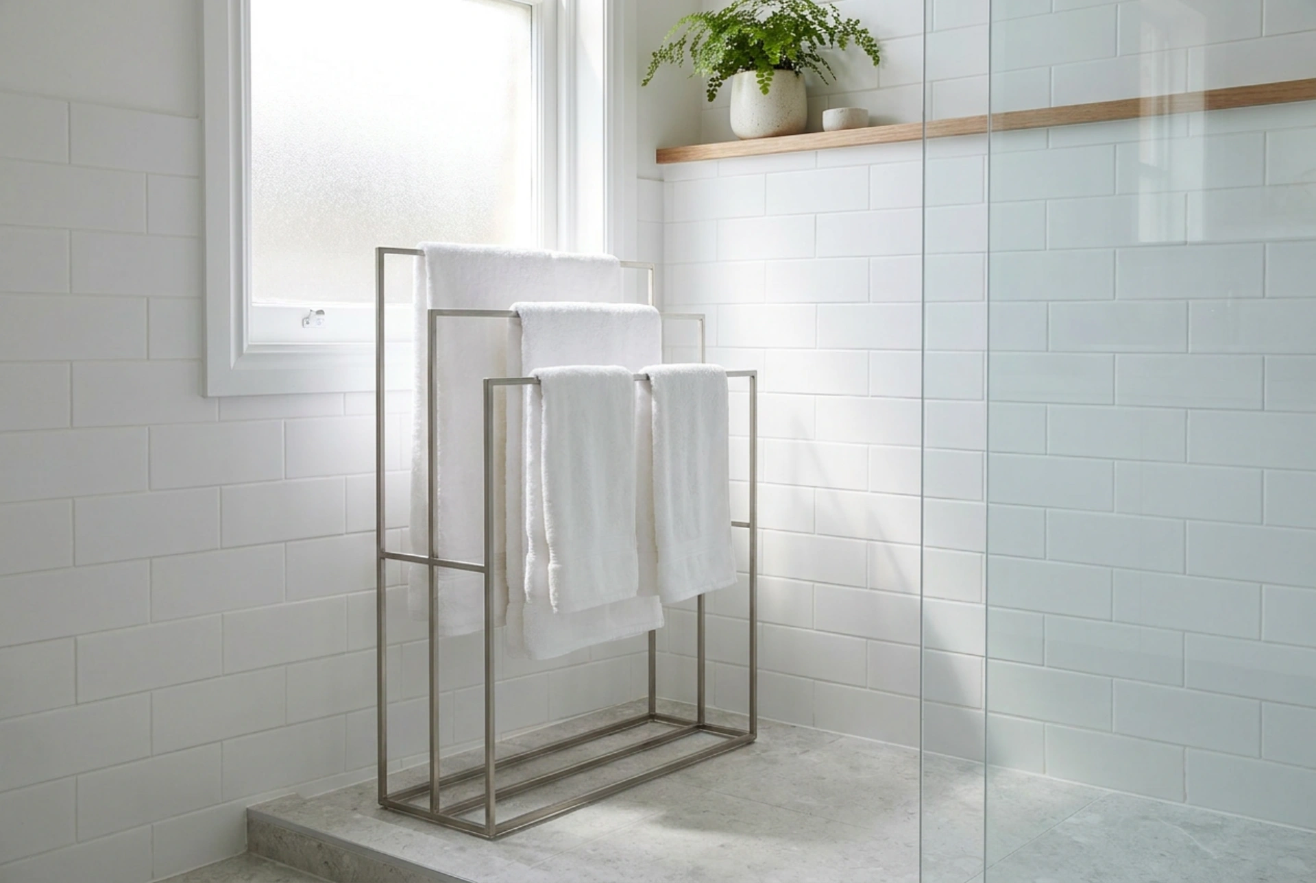 Hoe gebruik je een smal droogrek in een kleine badkamer