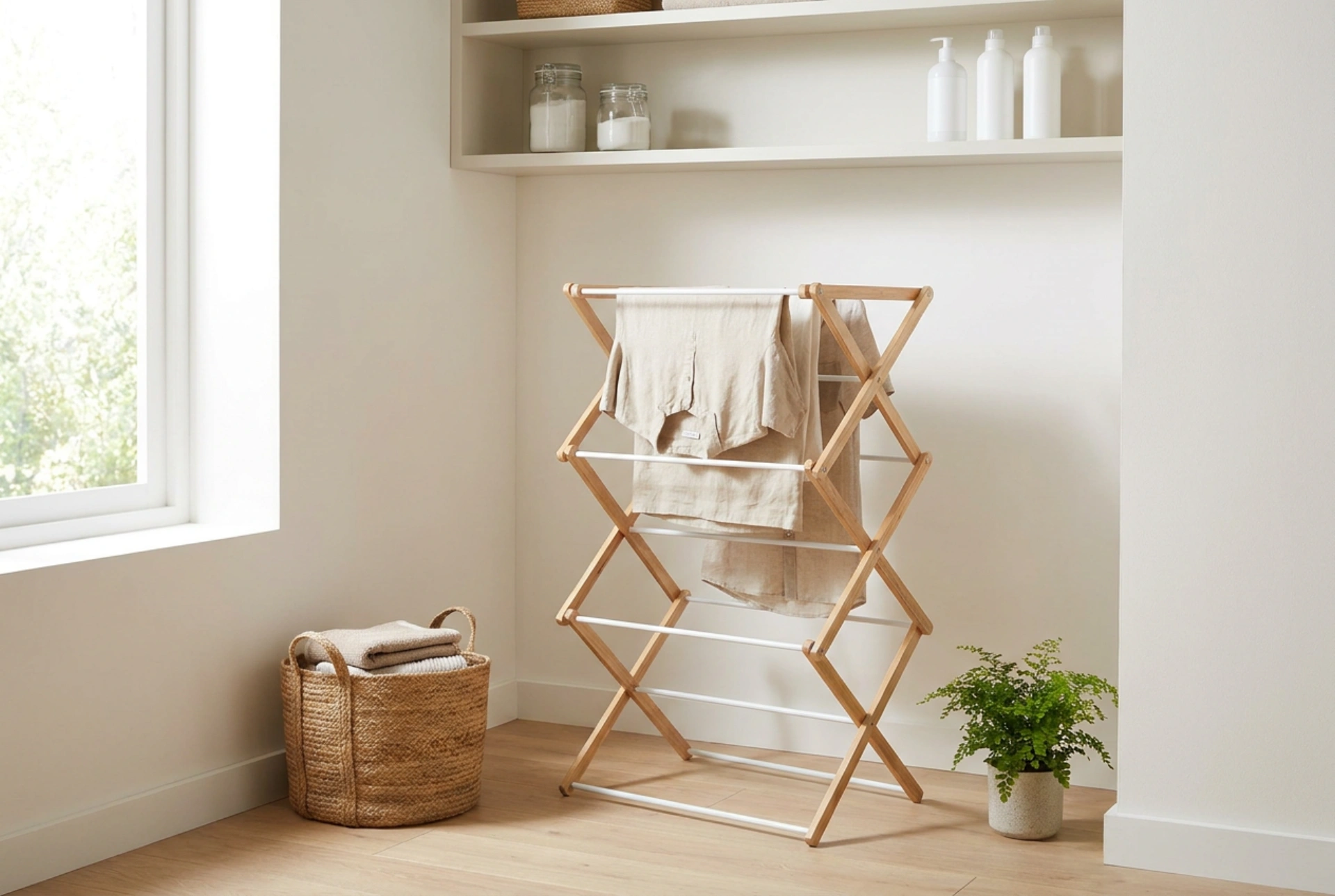 Wasdroogrek voor kleine appartementen en efficiënte ruimteplanning