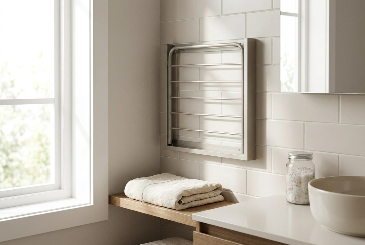 Hoe plan je een efficiënt wanddroogrek in de badkamer