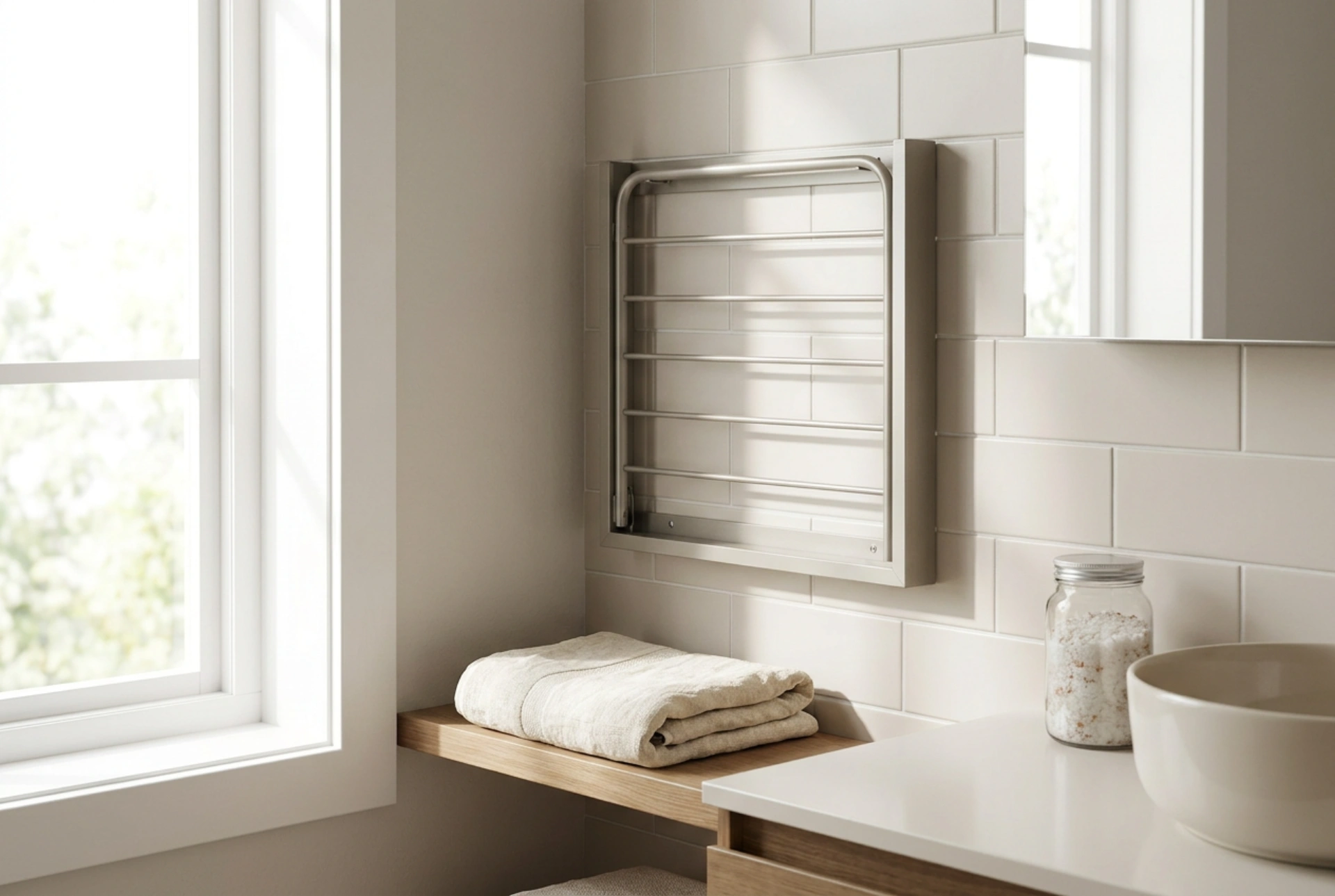 Hoe plan je een efficiënt wanddroogrek in de badkamer