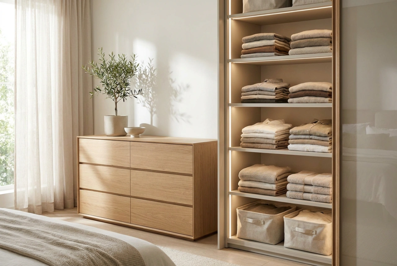 Kledingkast en commode optimaal combineren: kleding efficiënt indelen zonder dubbel werk