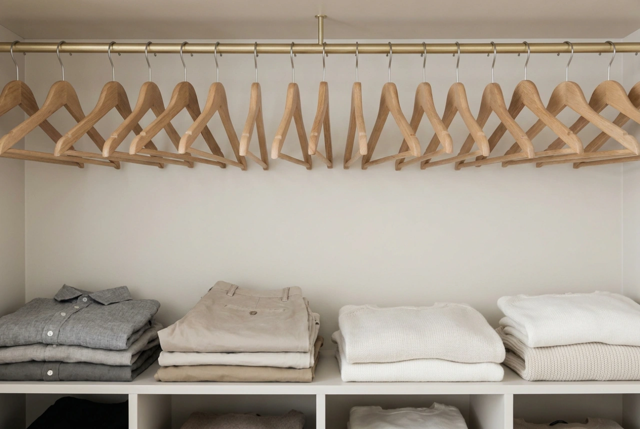 Minimale diepte van een kledingkast voor kreukvrije kleding