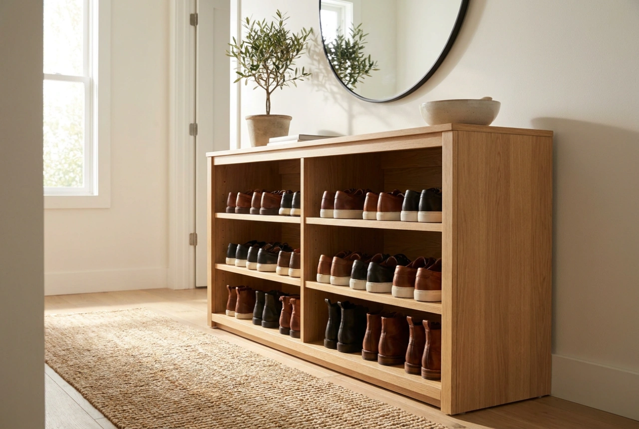 Hoe plan je een hoge schoenenkast efficiënt in voor het hele gezin