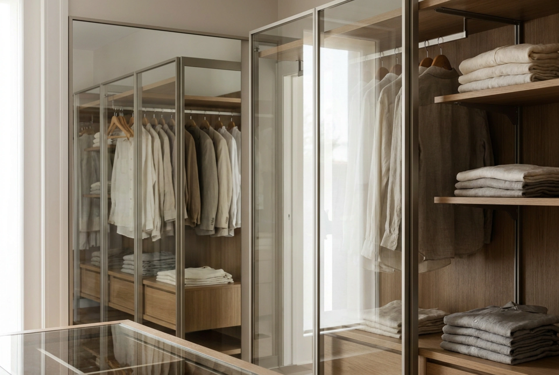 Spiegels voor schuifdeurkasten en een functionele garderobe in een kleine ruimte