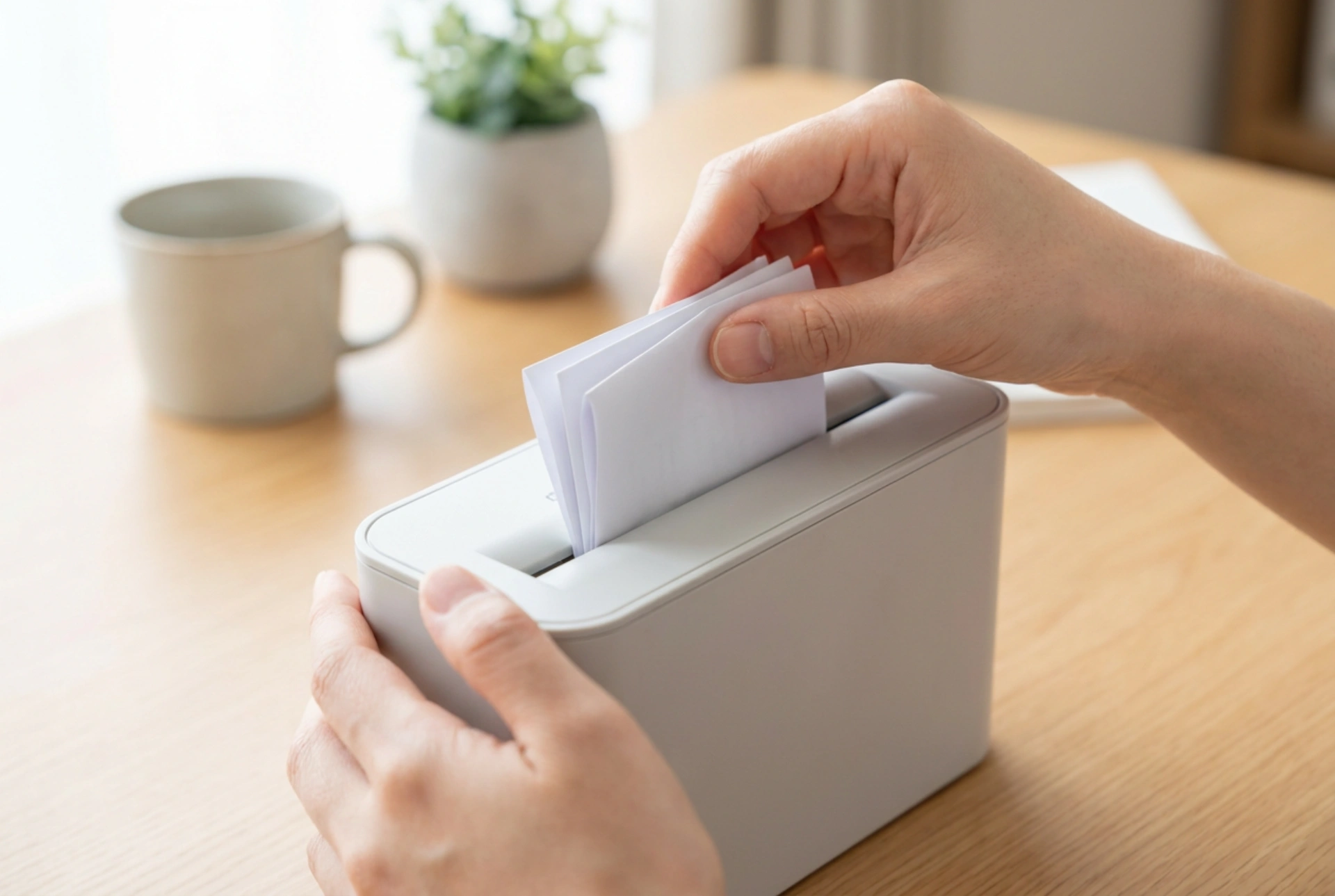 Hoe u veilig thuisrekeningen vernietigt in een mini-papierversnipperaar