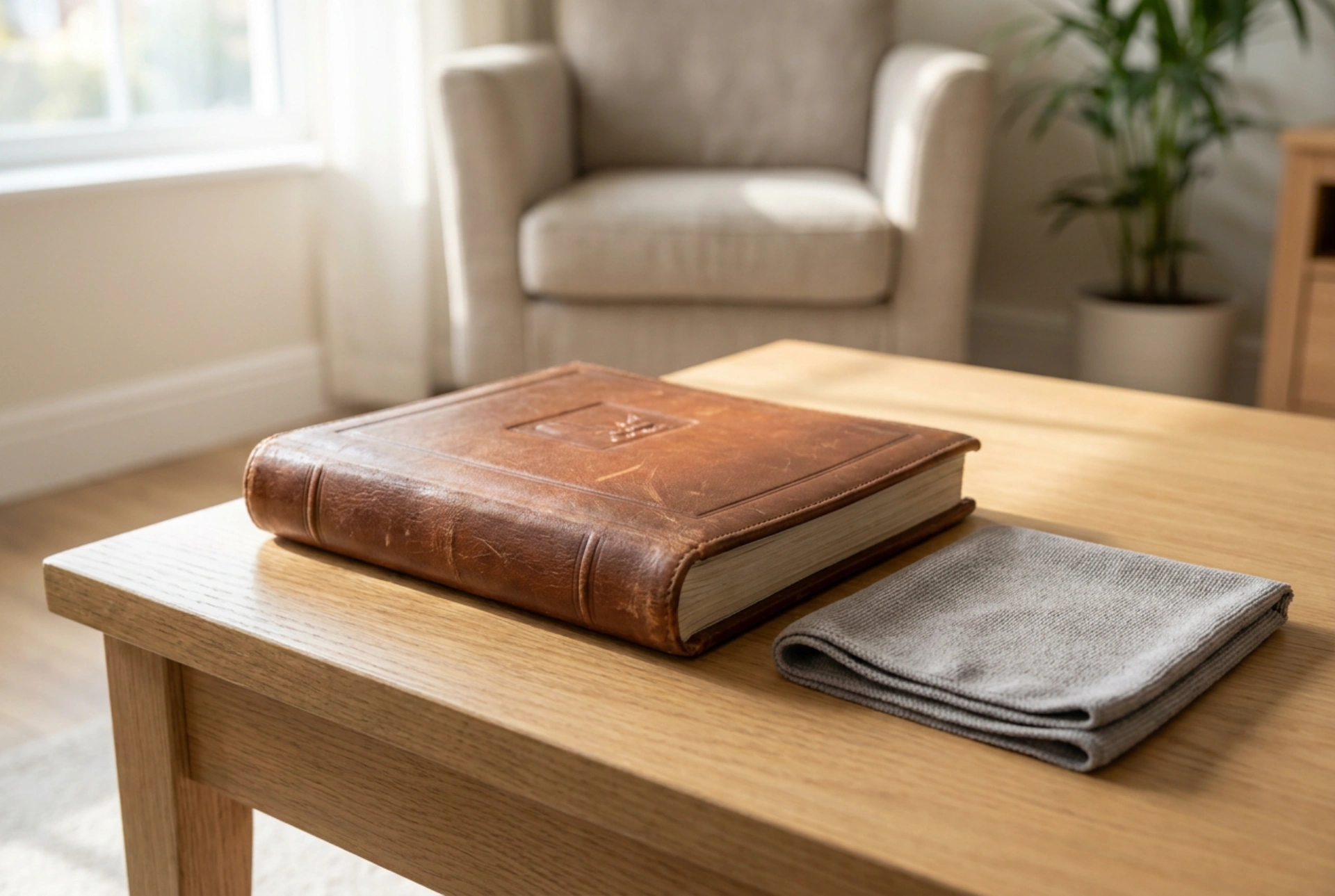 Lederen fotoalbums onderhouden voor optimaal vormbehoud