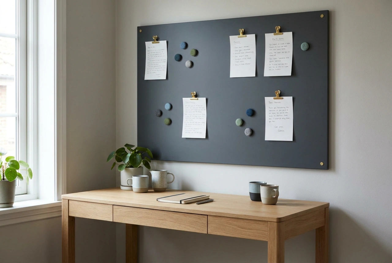 Hoe u een magneetbord boven uw bureau gebruikt voor uw dagelijkse planning