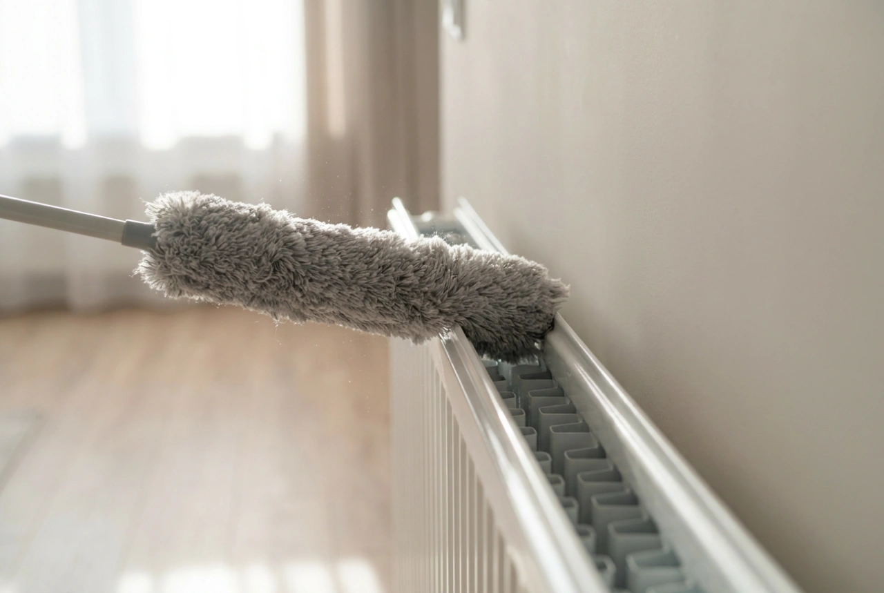 Hoe u een radiatorborstel gebruikt zonder stof te verspreiden