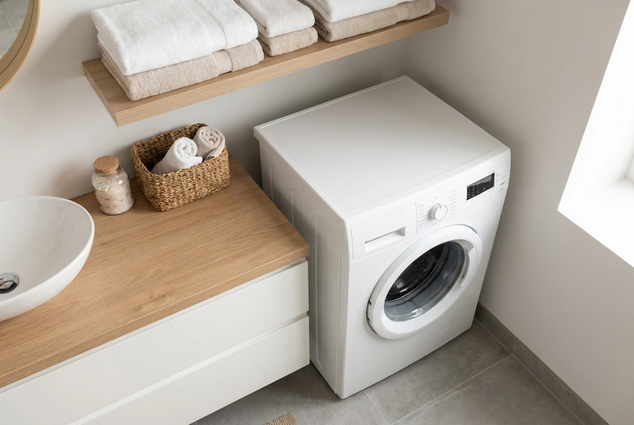 Een wasmachine kiezen voor een kleine badkamer met behoud van comfort