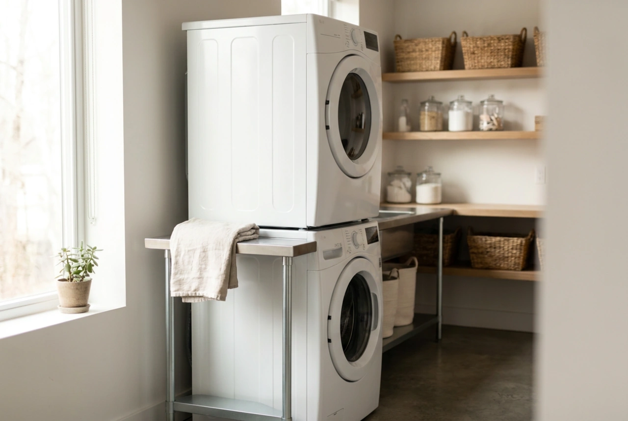 Veilig wasmachine en droger stapelen: een stabiele waszuil creëren