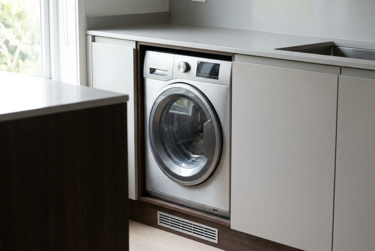 Kleine inbouwwasmachine installeren zonder ventilatie- of toegangsproblemen