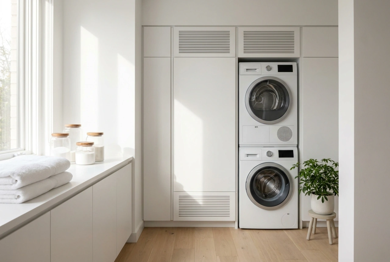 Wasmachine en droger inbouwen zonder risico op vochtproblemen